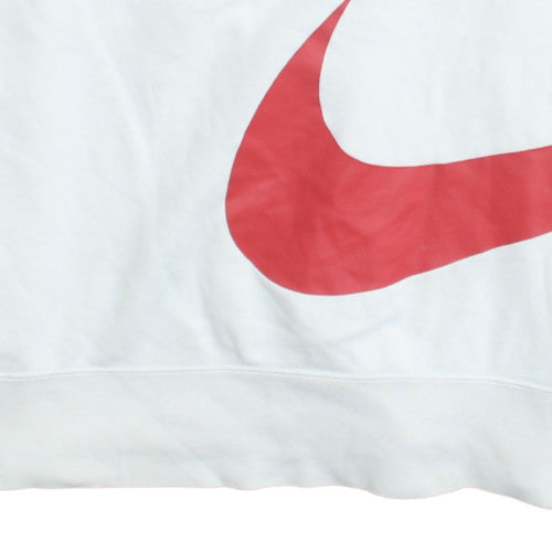 Nike Men's White Graphic Logo Pullover Sweatshirt M