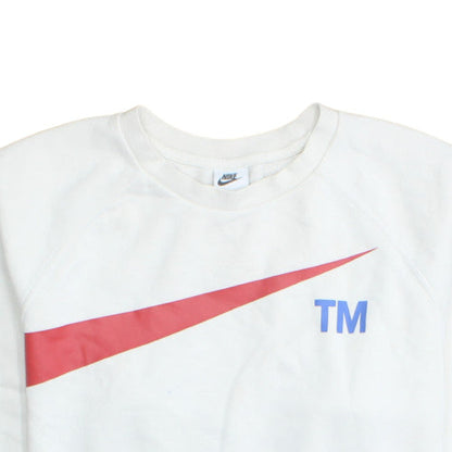 Nike Men's White Graphic Logo Pullover Sweatshirt M