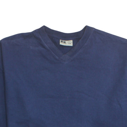 Russell Athletic Mens Blue XL V-Neck Cotton T-Shirt