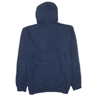 Adidas Mens Blue Pullover Hoodie L Sports Fleece Sweatshirt