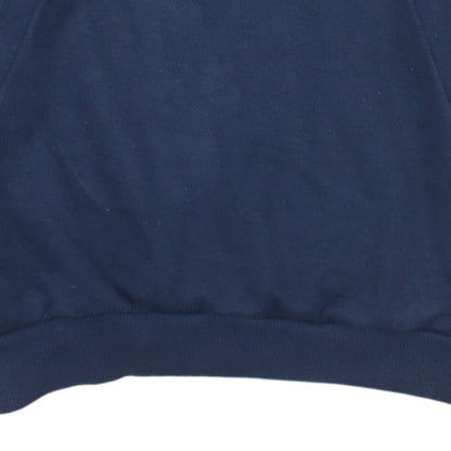 Adidas Mens Blue Pullover Hoodie L Sports Fleece Sweatshirt