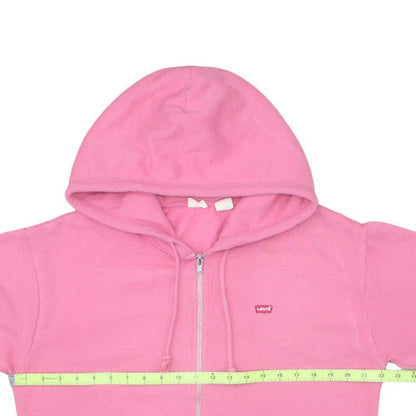 Levi's Womens Pink Full Zip Hoodie Size M Cotton Blend Casual