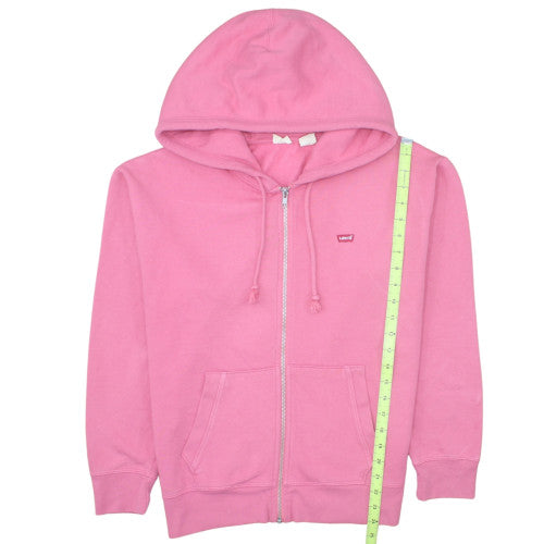Levi's Womens Pink Full Zip Hoodie Size M Cotton Blend Casual