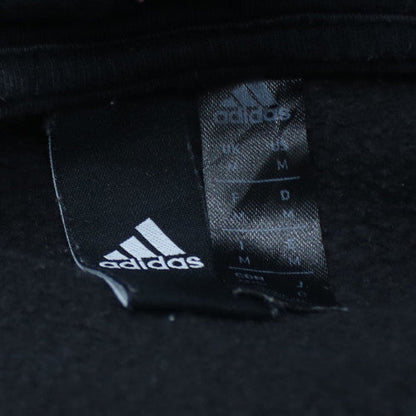 Adidas Men's Black Medium Pullover Hoodie Regular Fit Logo Fleece