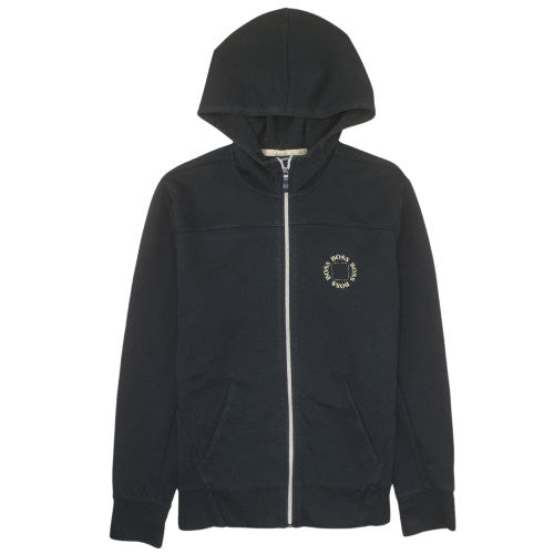 Hugo Boss Men's Black Full Zip Hoodie Size M Classic Logo