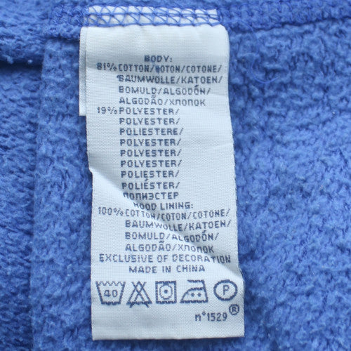 Ralph Lauren Men's Blue Full Zip Hoodie Size M Fleece Cotton Blend