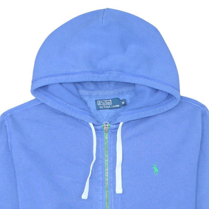 Ralph Lauren Men's Blue Full Zip Hoodie Size M Fleece Cotton Blend