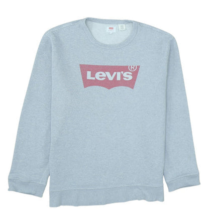 Levi's Men's Grey Crew Neck Logo Sweatshirt Size L