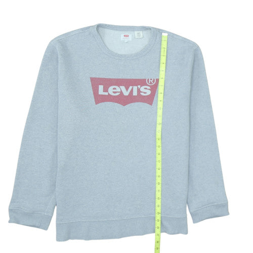 Levi's Men's Grey Crew Neck Logo Sweatshirt Size L