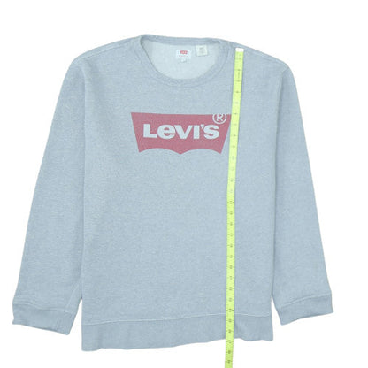 Levi's Men's Grey Crew Neck Logo Sweatshirt Size L