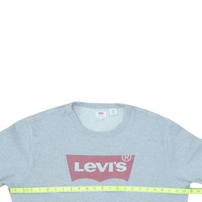 Levi's Men's Grey Crew Neck Logo Sweatshirt Size L