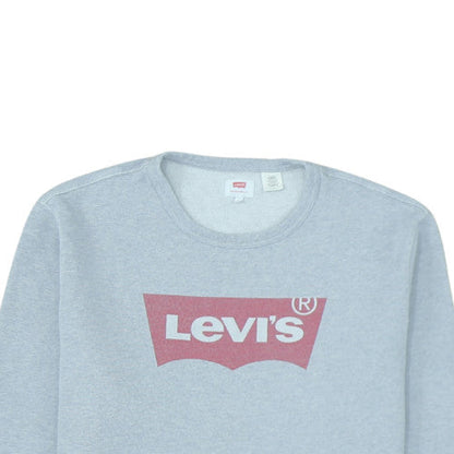 Levi's Men's Grey Crew Neck Logo Sweatshirt Size L