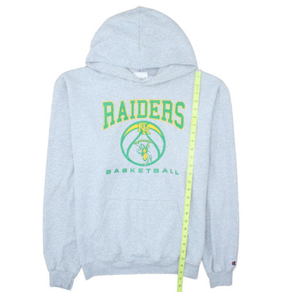 Champion Men's Grey Raiders Basketball Pullover Hoodie L