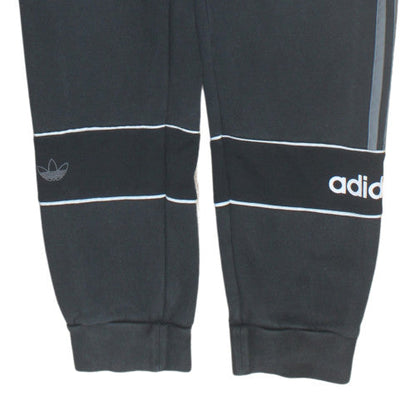 Adidas Mens Black Jogger Sweatpants L Fleece Tapered Track Trousers