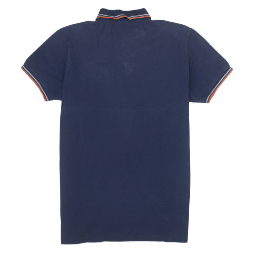 Ralph Lauren Men's Blue Custom Fit Polo Shirt Size L Embroidered