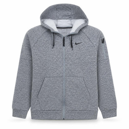 Nike Men's Grey Full Zip Therma-Fit Hoodie L Regular Fleece