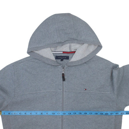 Tommy Hilfiger Men’s Grey Full Zip Hoodie L Regular Fit