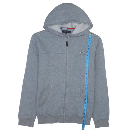 Tommy Hilfiger Men’s Grey Full Zip Hoodie L Regular Fit