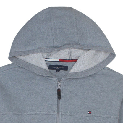 Tommy Hilfiger Men’s Grey Full Zip Hoodie L Regular Fit