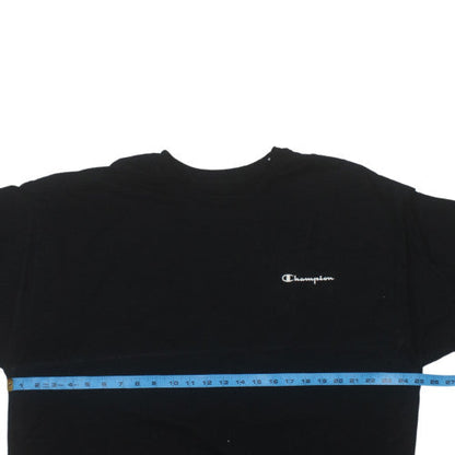 Champion Men's Black 2XL Crew Neck Graphic Print T-Shirt