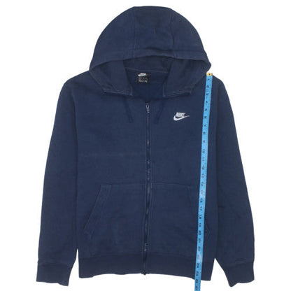 Nike Men's Blue Full Zip Hoodie Size L Fleece Sweatshirt