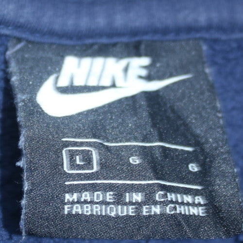 Nike Men's Blue Full Zip Hoodie Size L Fleece Sweatshirt