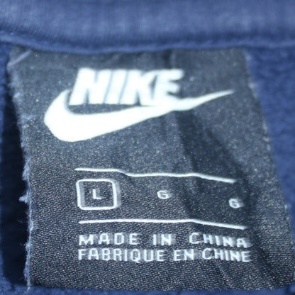 Nike Men's Blue Full Zip Hoodie Size L Fleece Sweatshirt