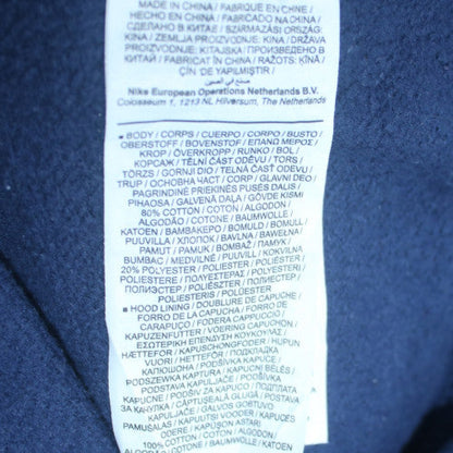 Nike Men's Blue Full Zip Hoodie Size L Fleece Sweatshirt
