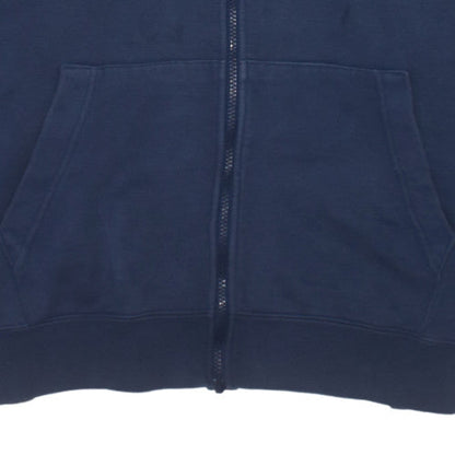 Nike Men's Blue Full Zip Hoodie Size L Fleece Sweatshirt