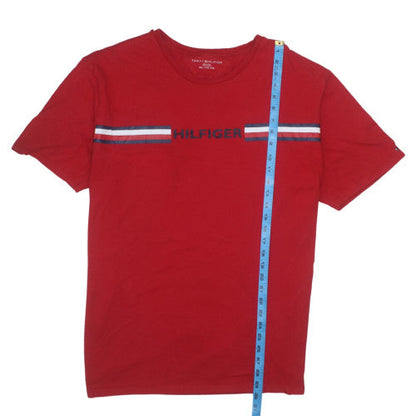 Tommy Hilfiger Men's Red Crew Neck Short Sleeve T-Shirt XXL Cotton