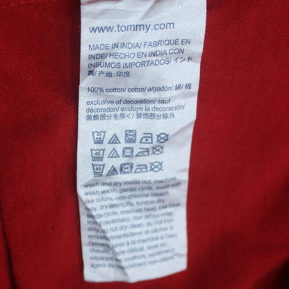 Tommy Hilfiger Men's Red Crew Neck Short Sleeve T-Shirt XXL Cotton