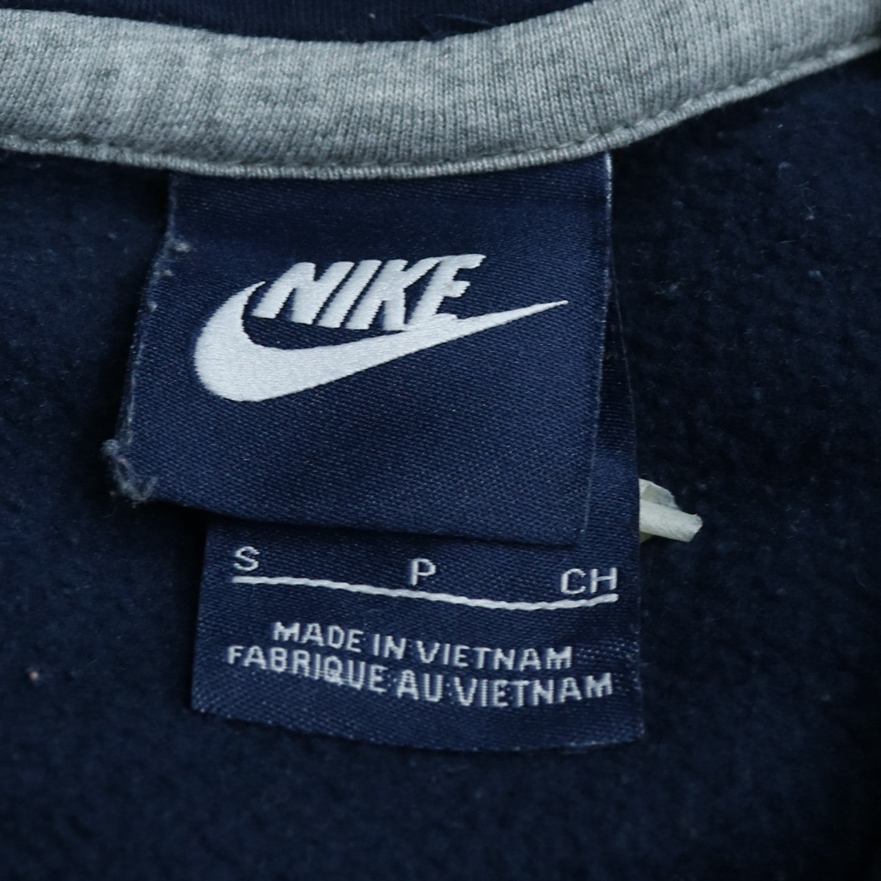 Nike Women's Blue Pullover Hoodie Small Cotton Blend Logo Hooded Sweatshirt