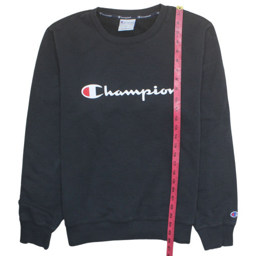 Champion Men's Black Medium Crew Neck Pullover Sweatshirt