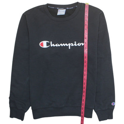 Champion Men's Black Medium Crew Neck Pullover Sweatshirt