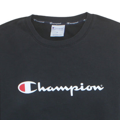 Champion Men's Black Medium Crew Neck Pullover Sweatshirt
