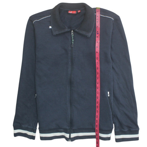 Puma Mens Navy Full Zip Sweatshirt L Cotton Blend Casual Jacket