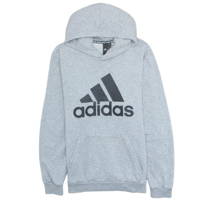 Adidas Men's Grey Pullover Hoodie L Regular Fit Sportswear
