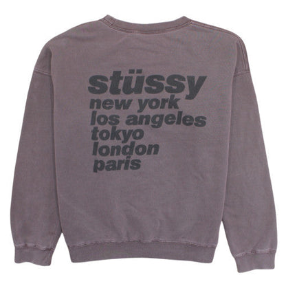 Stussy Women’s Purple Crew Neck Pullover Sweatshirt Size 6