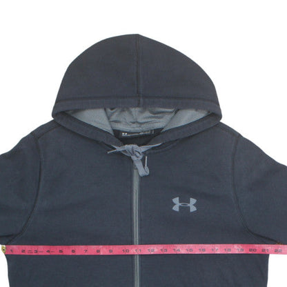Under Armour Men’s Blue Full Zip Hoodie Size M Fitted ColdGear