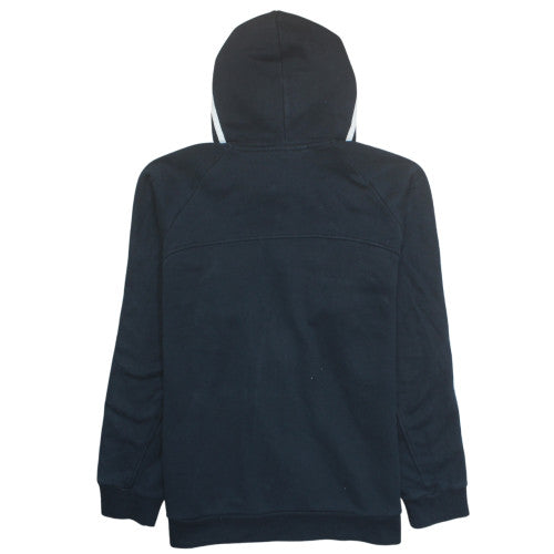 adidas Men's Black XL Full Zip Hoodie with Striped Sleeves
