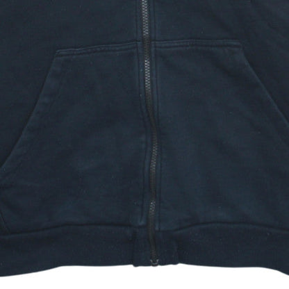 adidas Men's Black XL Full Zip Hoodie with Striped Sleeves
