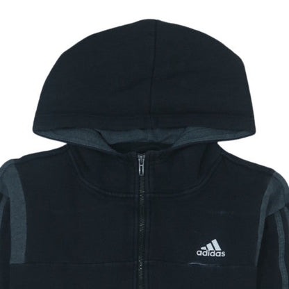Adidas Men's Black Full Zip Hoodie Size S Fleece Sportswear