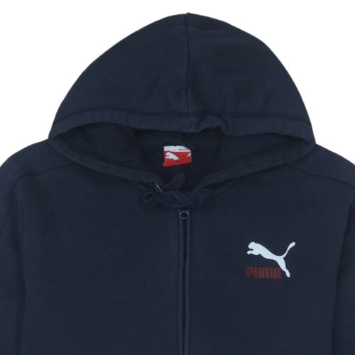 Puma Men's Blue Full Zip Hoodie Size L Regular Fit