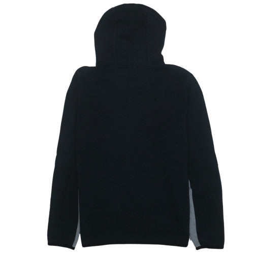 Nike Men's Grey Black Full Zip Hooded Fleece Hoodie L