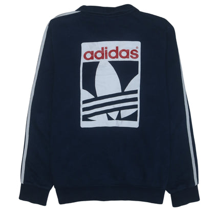 Adidas Men's Blue Full Zip Logo Sweatshirt Size M