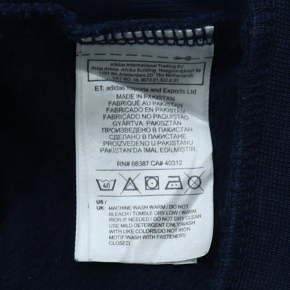 Adidas Men's Blue Full Zip Logo Sweatshirt Size M