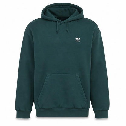 Adidas Men's Green Pullover Hoodie L Logo Fleece Sweatshirt