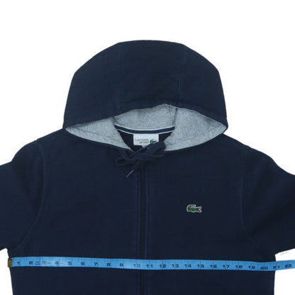 Lacoste Sport Men's Navy Full Zip Hoodie Size M Cotton Blend