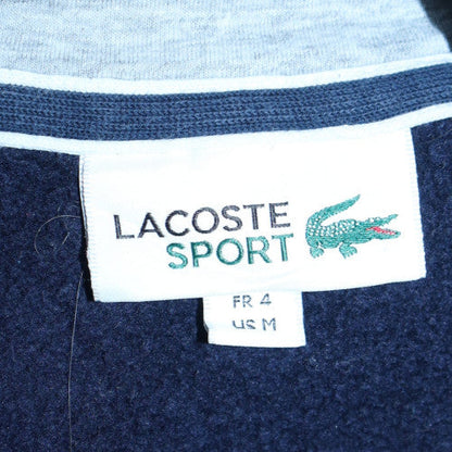 Lacoste Sport Men's Navy Full Zip Hoodie Size M Cotton Blend