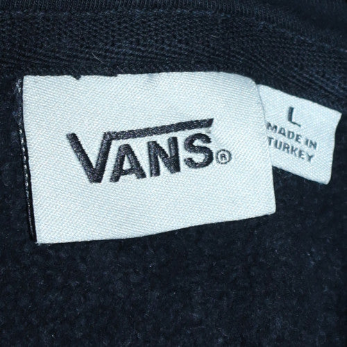 Vans Mens Black Pullover Hoodie L Regular Fit Fleece Skate Style